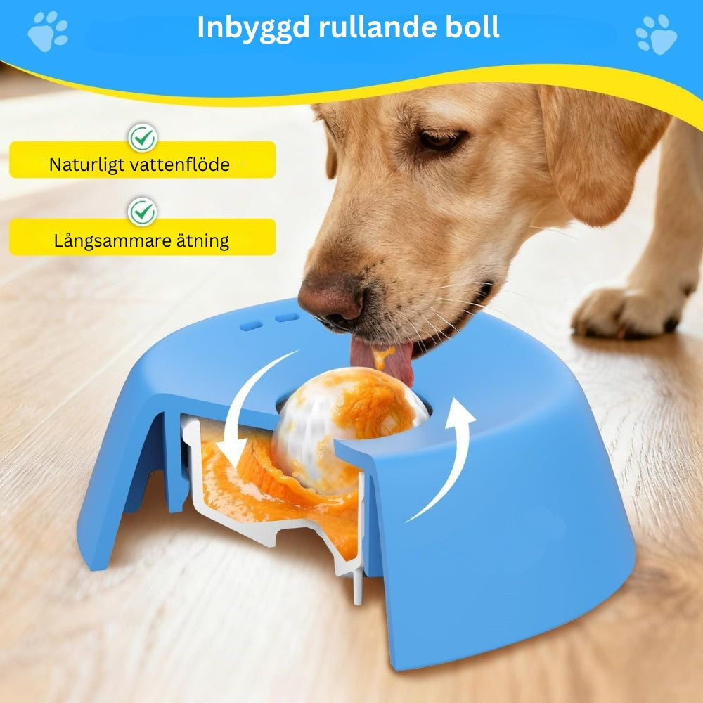 Portabel och halkfri hundslicksskål