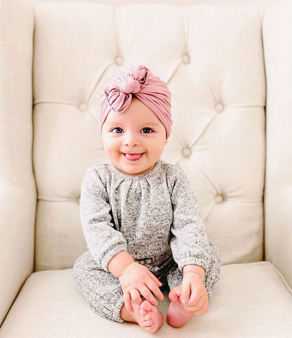Söt babyhatt – mjuk turban för nyfödda och småbarn