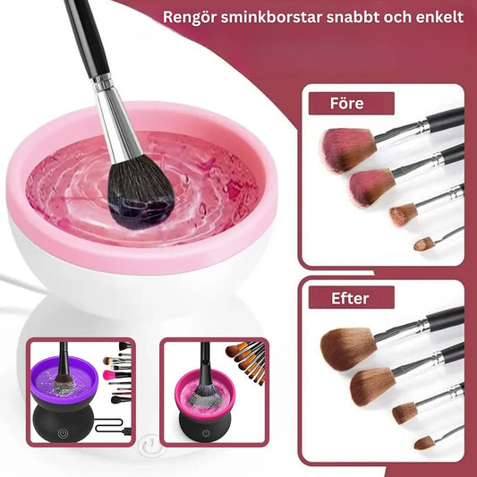 Elektrisk sminkborstrengörare